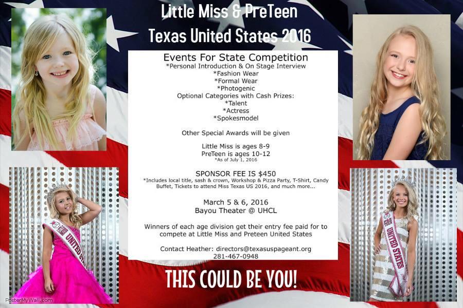 TexasUSPageant's tweet photo. From the producers of Miss Texas US and Miss Texas World! ENTER TODAY!! directors@texasuspageant.org http://t.co/TonDizhQOq
