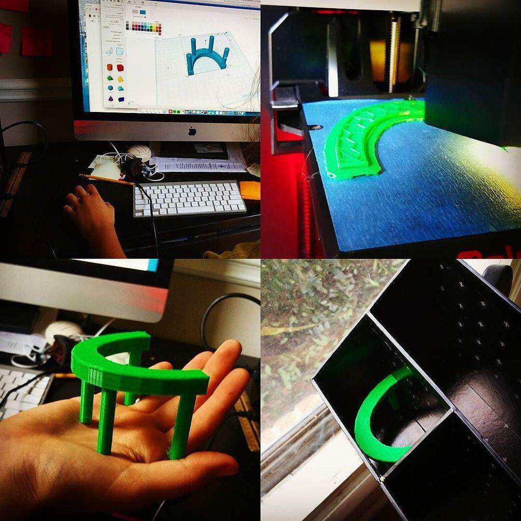's tweet image. It's pretty handy having a #makerkid that can digitally fabricate a phone charging stand f… bit.ly/1LGIxRV