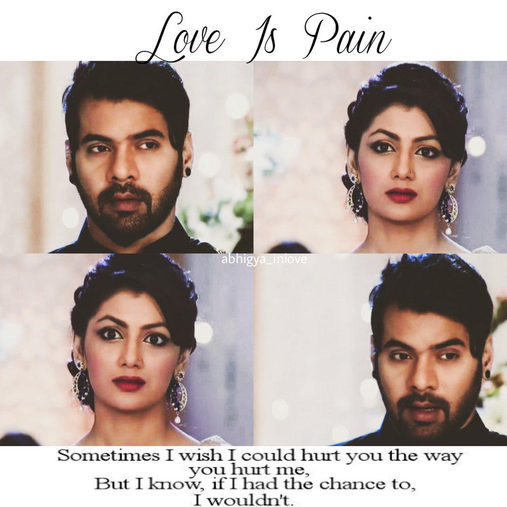 KUMKUMBHAGYAâˆABHIGYA on Twitter ""Love is pain" AbhiGya KumkumBhagya sritianne SHABIRAHLUWALIA ZeeTV