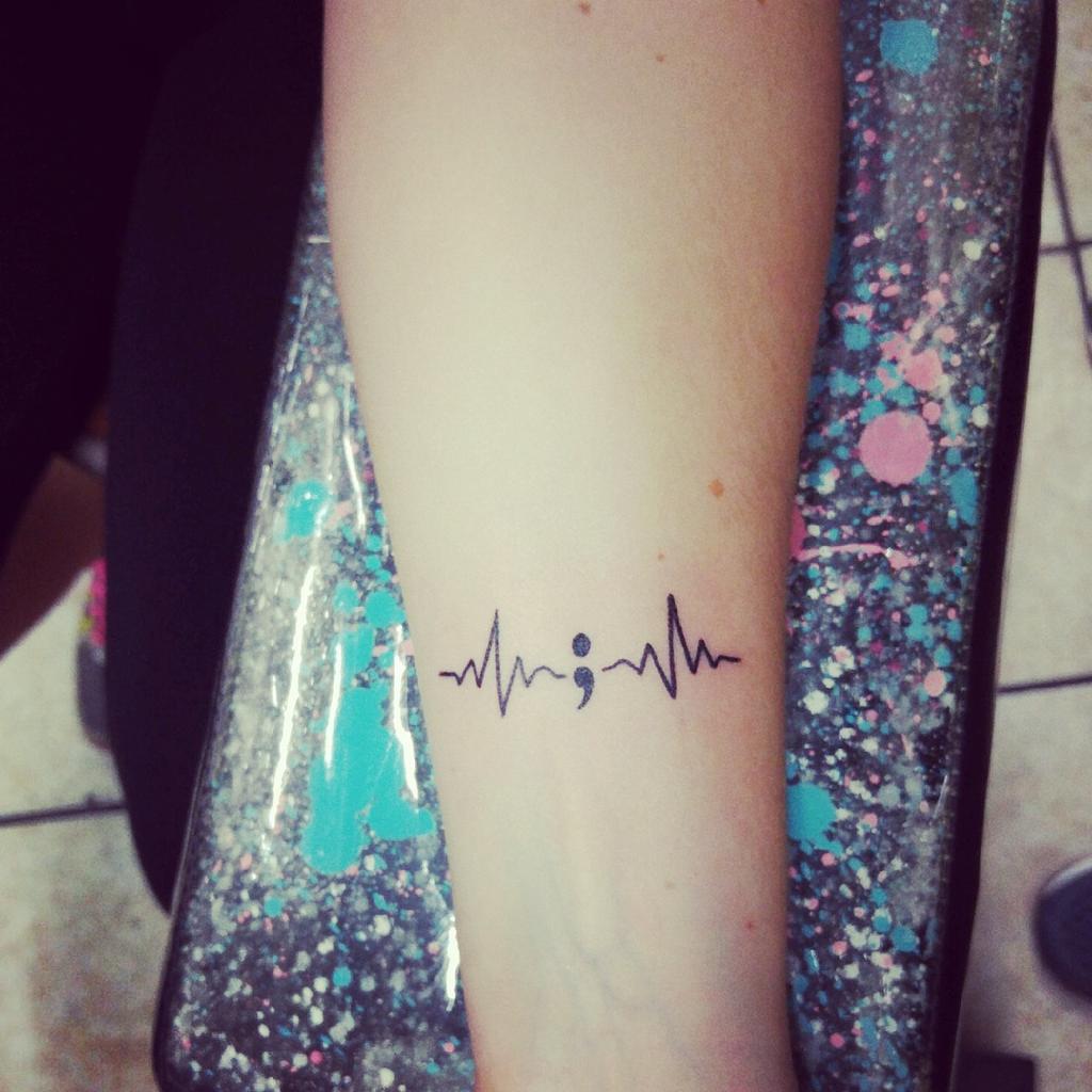 aaf6df's tweet photo. I chose to share my story permanently everyday of my life. #mentalhealthmatters #semicolonproject #thisismystory http://t.co/6rFDLsvzhk