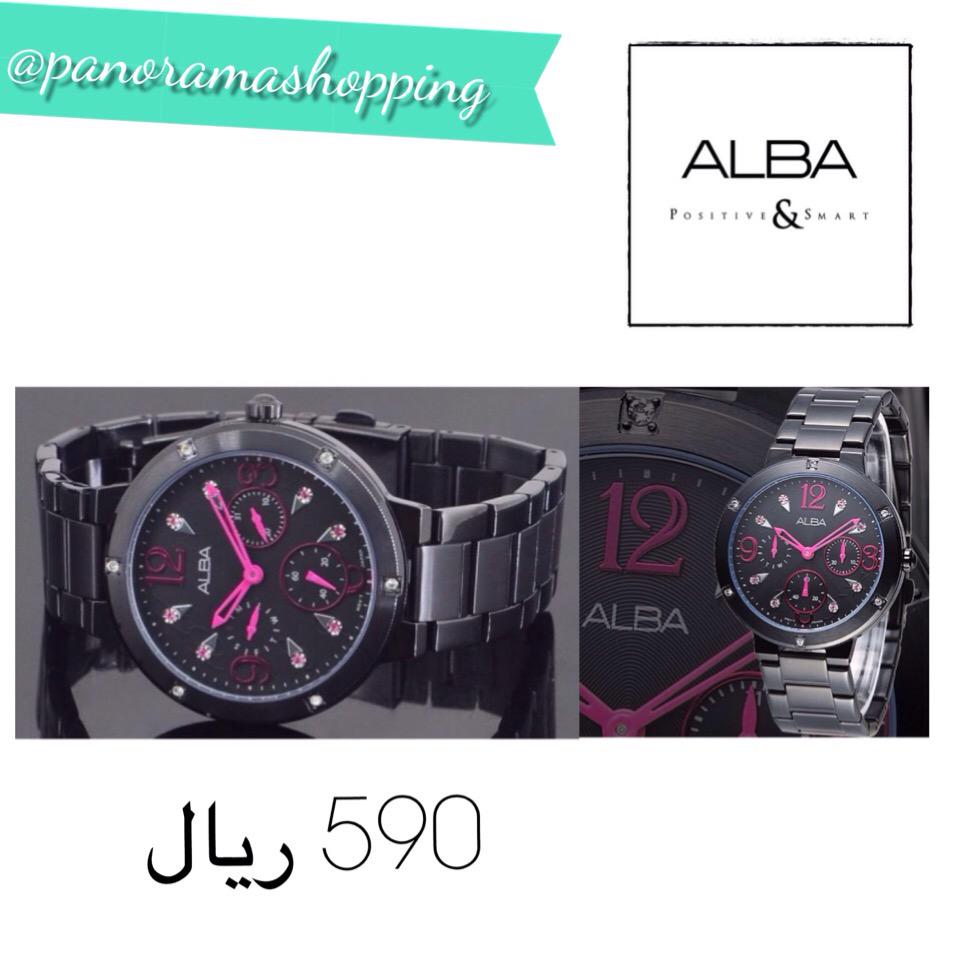 panoramashopp's tweet photo. ساعة ألبا ALBA الرائعة😍
بميناء أسود مزين بالكريستال الوردي الأنيق و إطار ستانلس ستيل اسود ⚫️💕

توصلك لبيتك 🚐👍🏻😉
#ساعة http://t.co/bcVzweGLiU