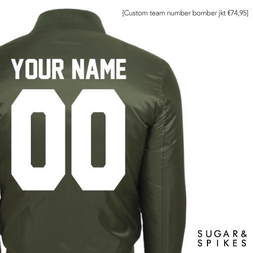 sugarspikesshop's tweet photo. Customize your own bomber jkt on our website http://t.co/V28lV05MFa

#custom #teamnumber #bomberjacket #streetwear http://t.co/7jp1Gq4AAQ