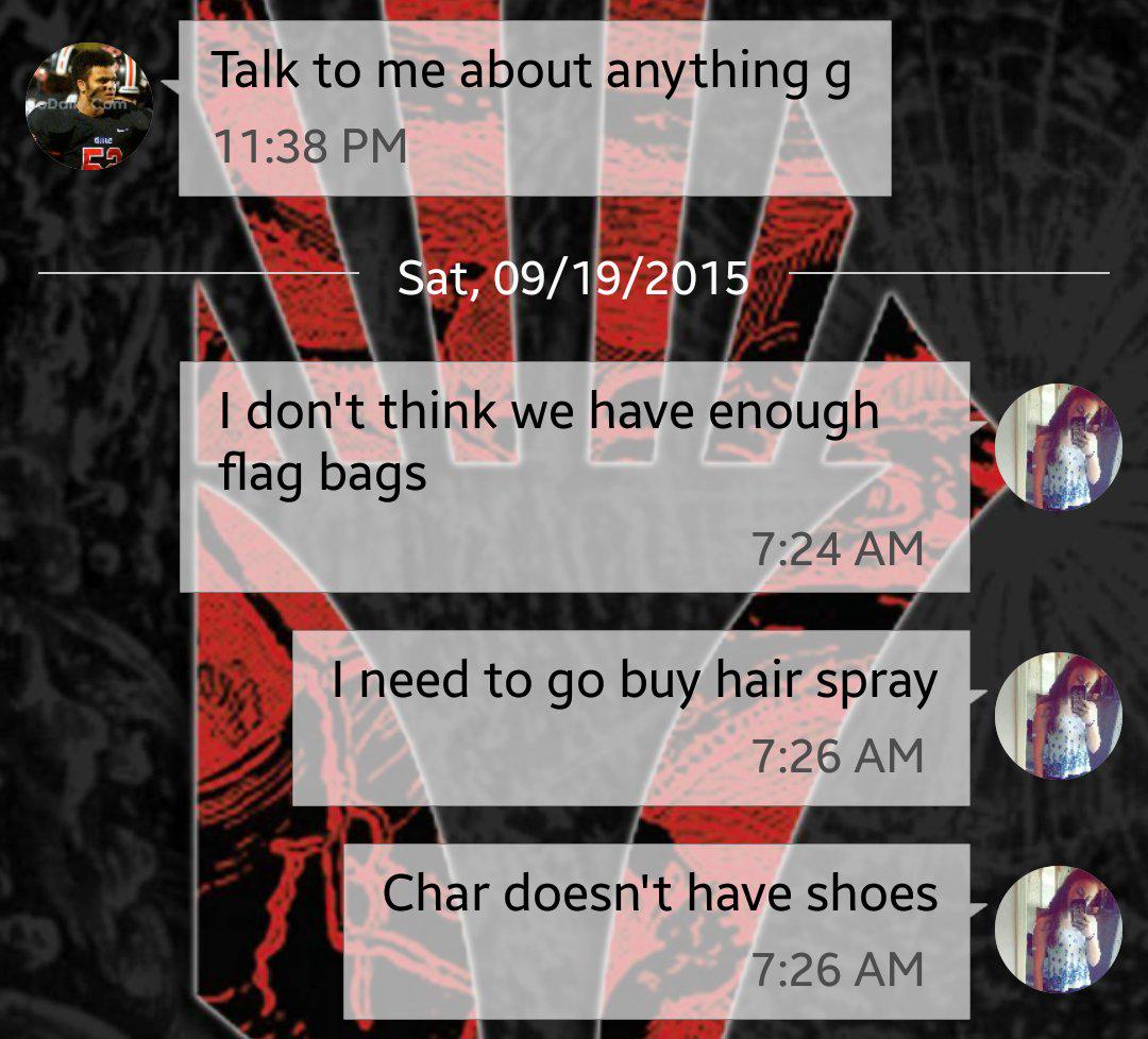 _emmy_lou___'s tweet image. &quot;You can talk to me about anything&quot; #colorguardproblems