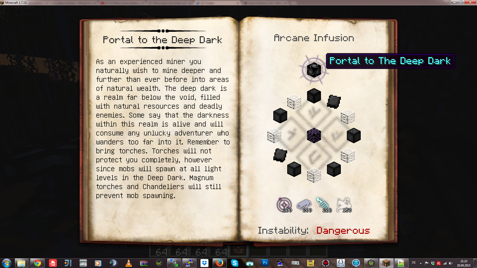 Dreammasterxxlさんのツイート Portal To The Deep Dark From Extra Utilities Get A Thaumcraft Infusion Recipe Http T Co Ifb6isedtr