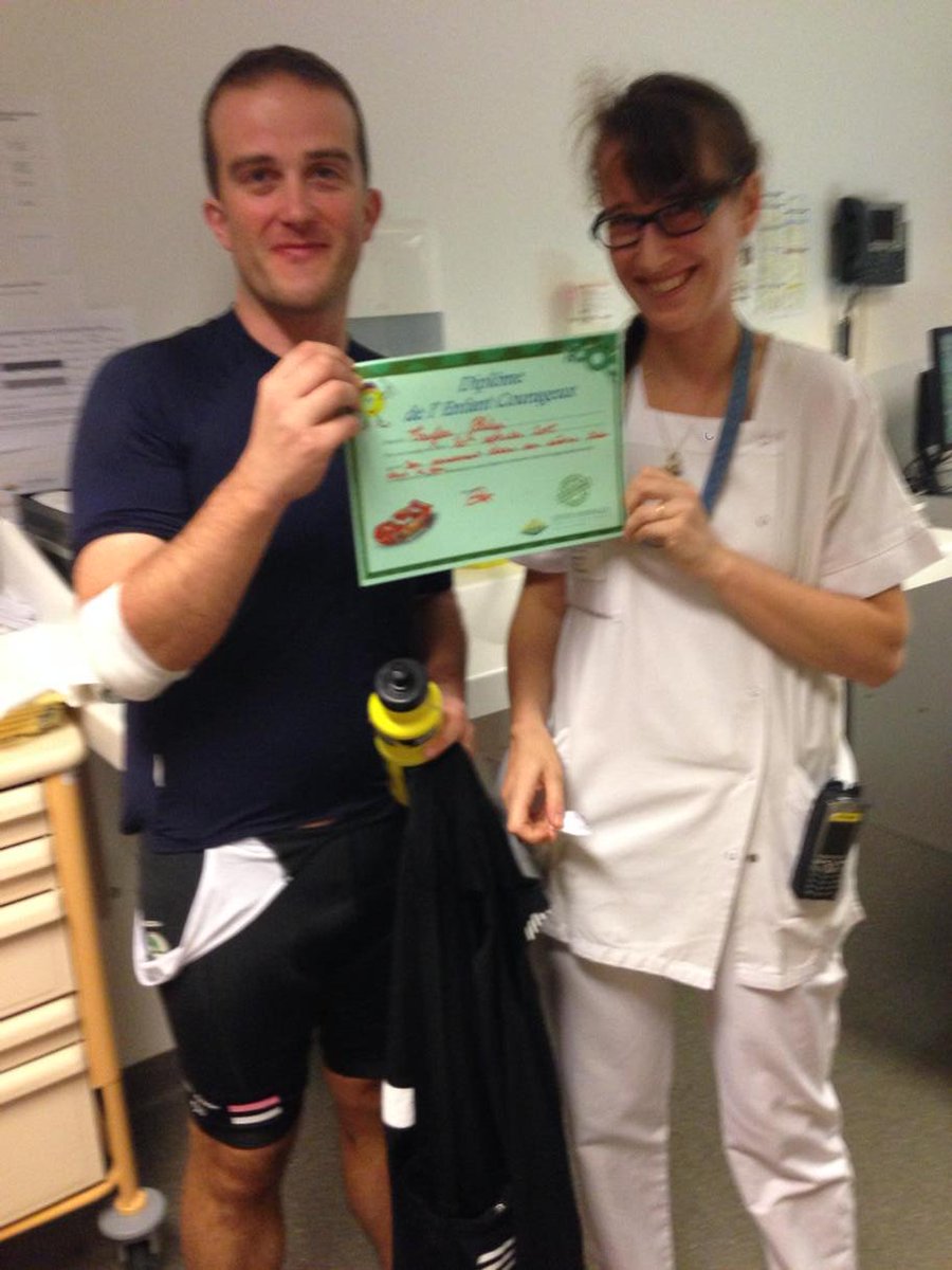 Our brave little soldier got his certificate presented by our lovely nurse.