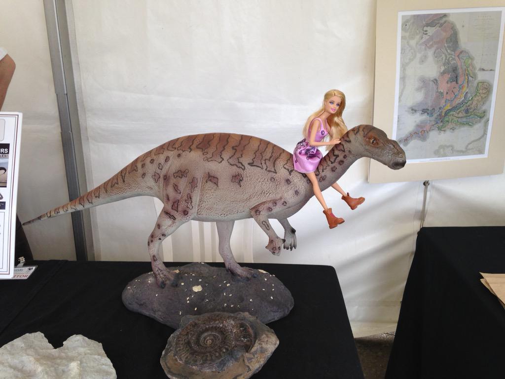 Taking the Iguadon for a ride at #yorksfossilfest #dinosaurbritain