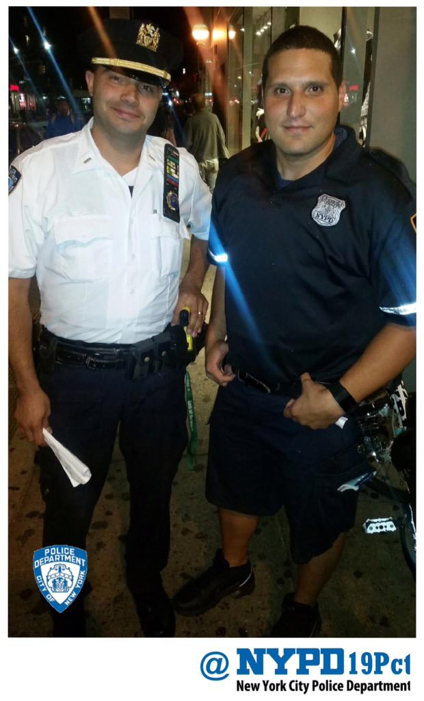 NYPD19Pct's tweet photo. Great job Officer Kowalkyck locating a missing 93y/o w/Alzheimer's during #92YStFest & safely reuniting w/ son #UES http://t.co/FG8nl0msMQ