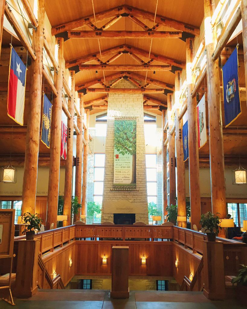 Talk about a grand entrance! The beautiful Lied Lodge. <a href="/GoNebraskaCity/">Nebraska City</a> <a href="/LiedLodge/">Lied Lodge</a> #travel #nebraska #applejack2015
