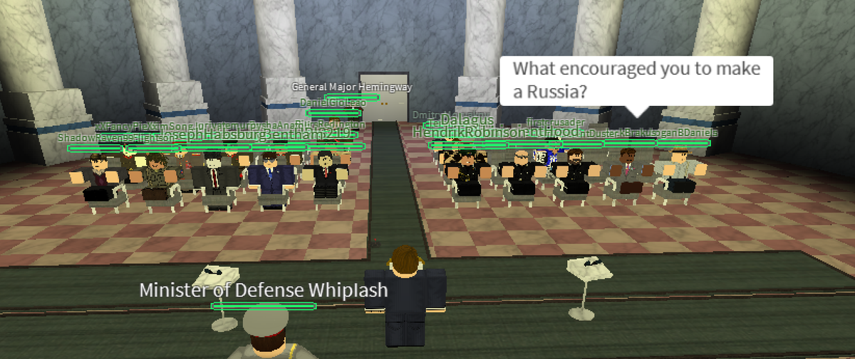 RossiyaRBX's tweet photo. Successful press conference until MoskvaFPS Russia sent exploiters!  Thanks to 45+ who originally came! #HailRossiya http://t.co/1dOPnp0zpv