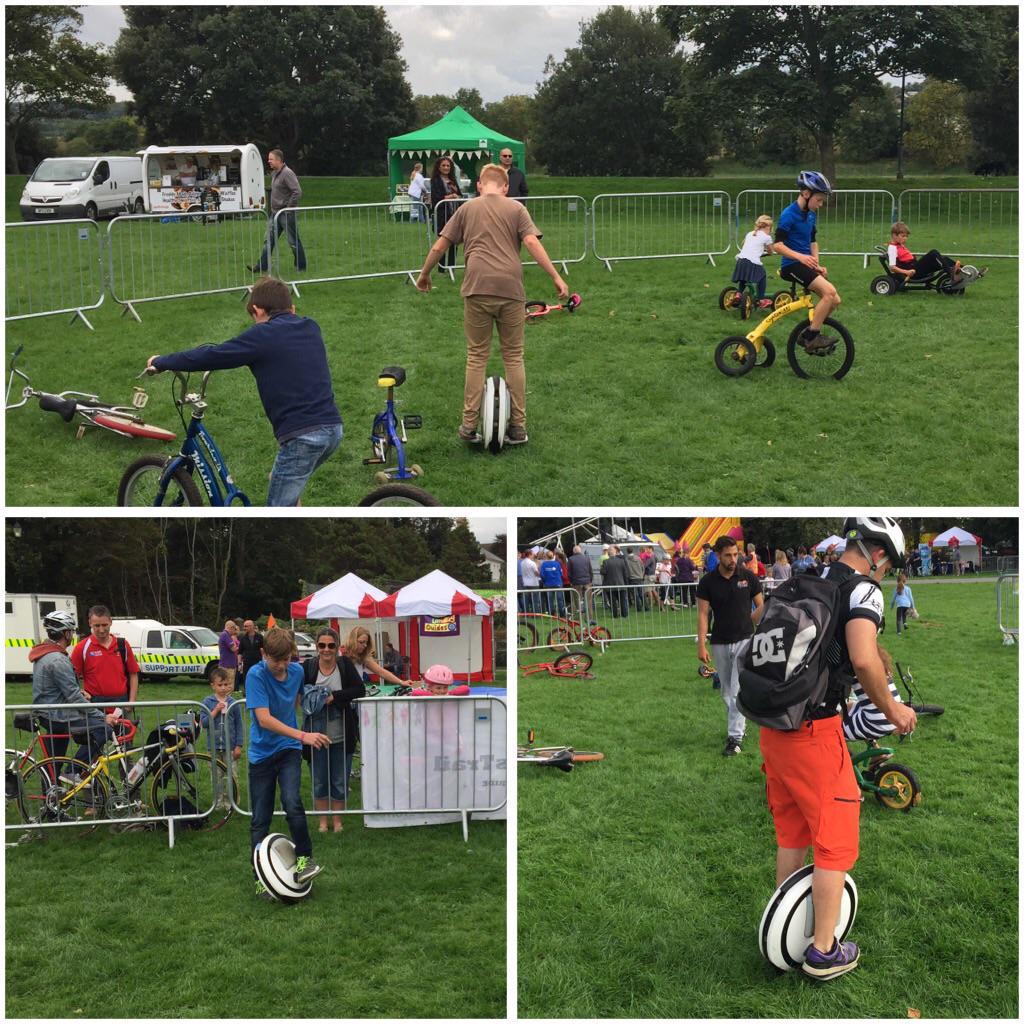 bigtopmania's tweet photo. Plenty of new @NinebotUK fans at Cycle Sunday today @CycleDevon #ninebot #speedyfeet #cycling #cyclecircus http://t.co/TmbkMpjAX9