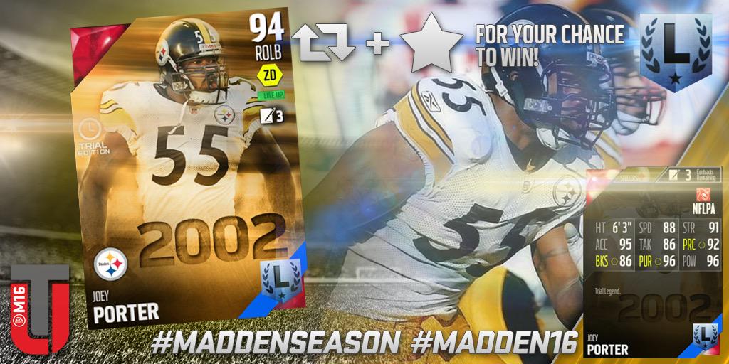 EASPORTS_MUT's tweet photo. Whats the best playbook to utilize new Legend Joey Porter's talents? Tag answer w/ #MaddenSeason for a chance to win! http://t.co/UgYt3FKMf0