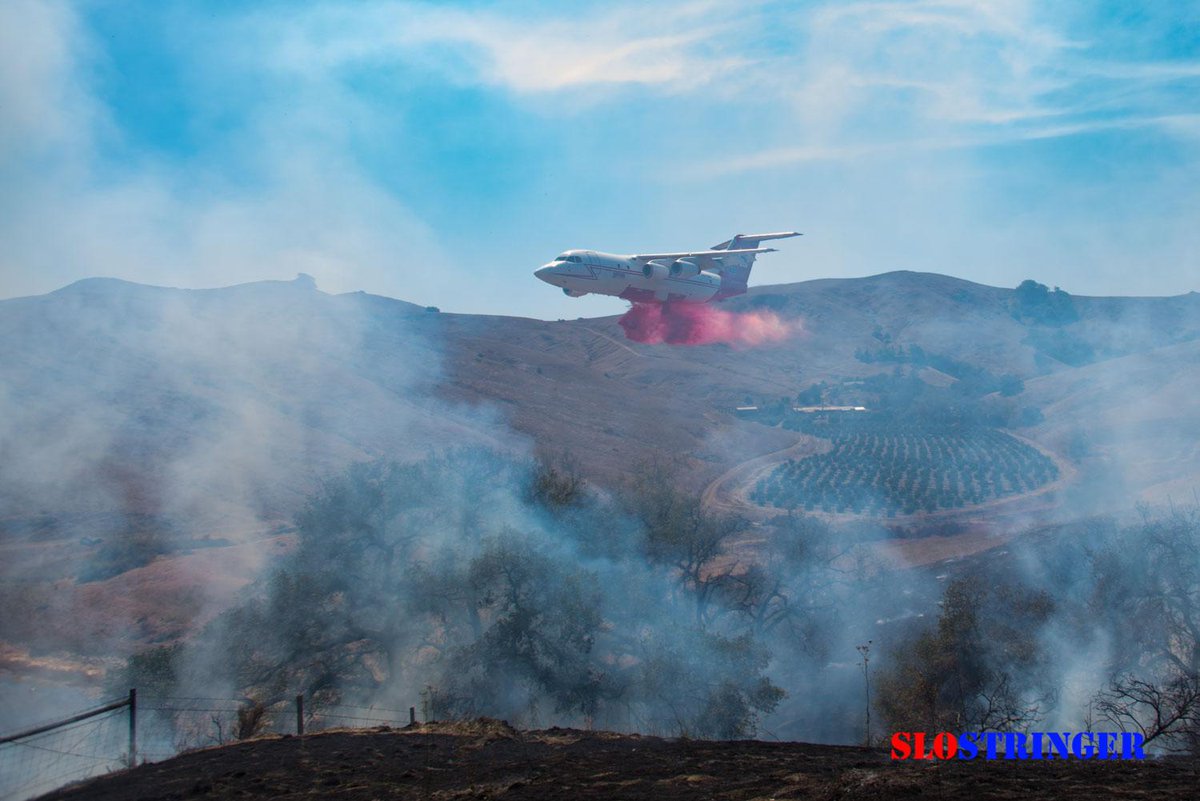 SLOStringer's tweet image. #SummitFire #Cambria fully contained @CALFIRE_SLO @CAL_FIRE 25-30 acres