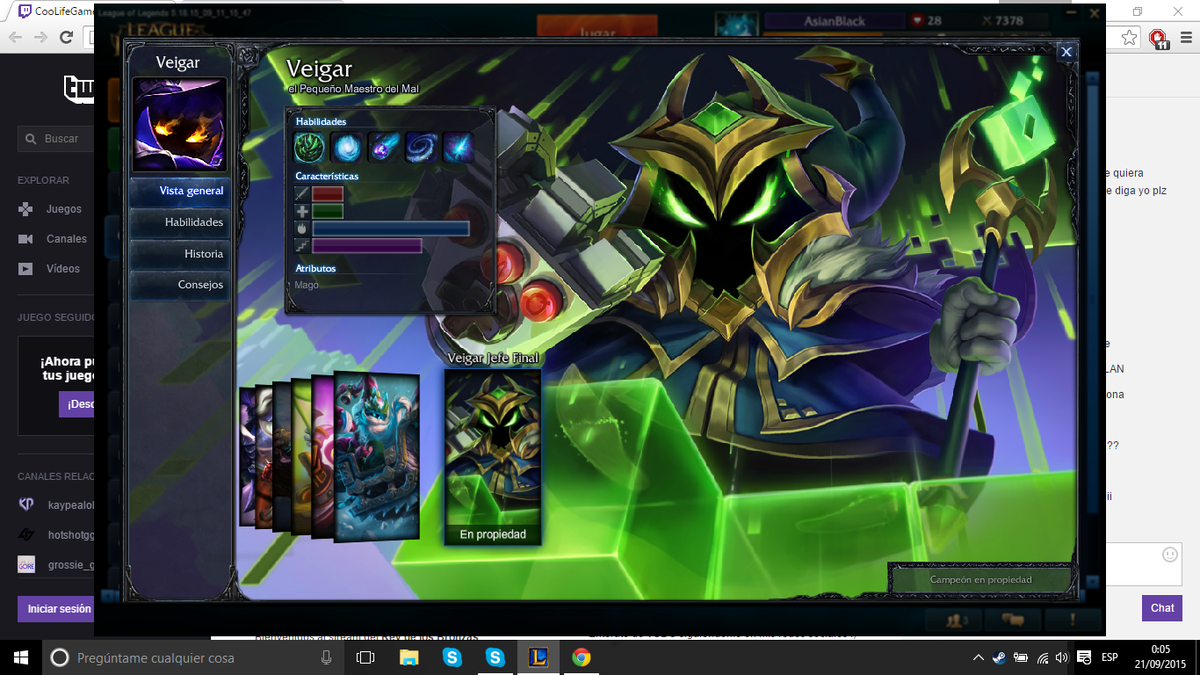 ThePesadillas's tweet photo. #ProyectoWIN ó #ArcadeWIN o Tengo a Veigar Jefe Final. (Nombre: AsianBlack) :l http://t.co/A8ikpX18l7