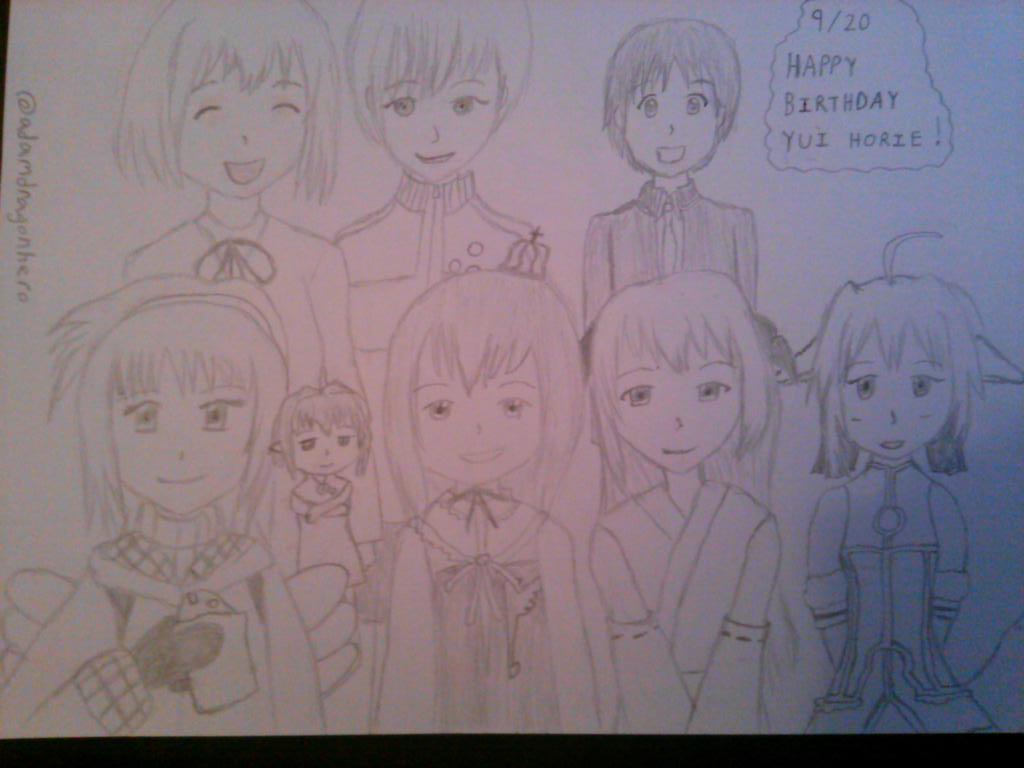9/20
Happy birthday to seiyuu/singer Yui Horie, who\s voiced many of my favorite characters over the years! 