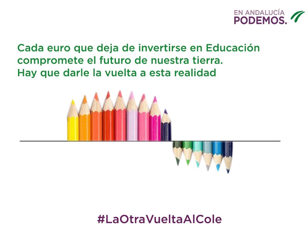 Podemos_AND's tweet photo. Más alumnos, menos profesores. Los discursos oficiales no ocultan la realidad de #LaOtraVueltaAlCole http://t.co/BdEI4EthsM