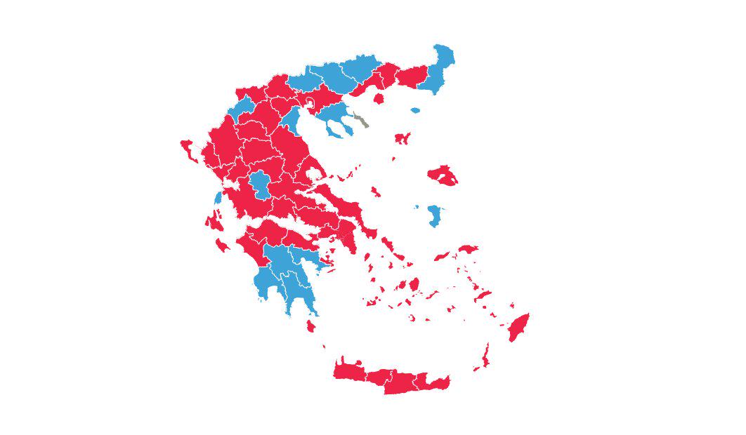 MegaEkloges's tweet photo. Πώς διαμορφώνεται ο εκλογικός χάρτης (ενσ. 92%) 
Αναλυτικά ΕΔΩ: http://t.co/nRXcQXi000 #megaekloges #GreekElections http://t.co/pq1OEQd51k