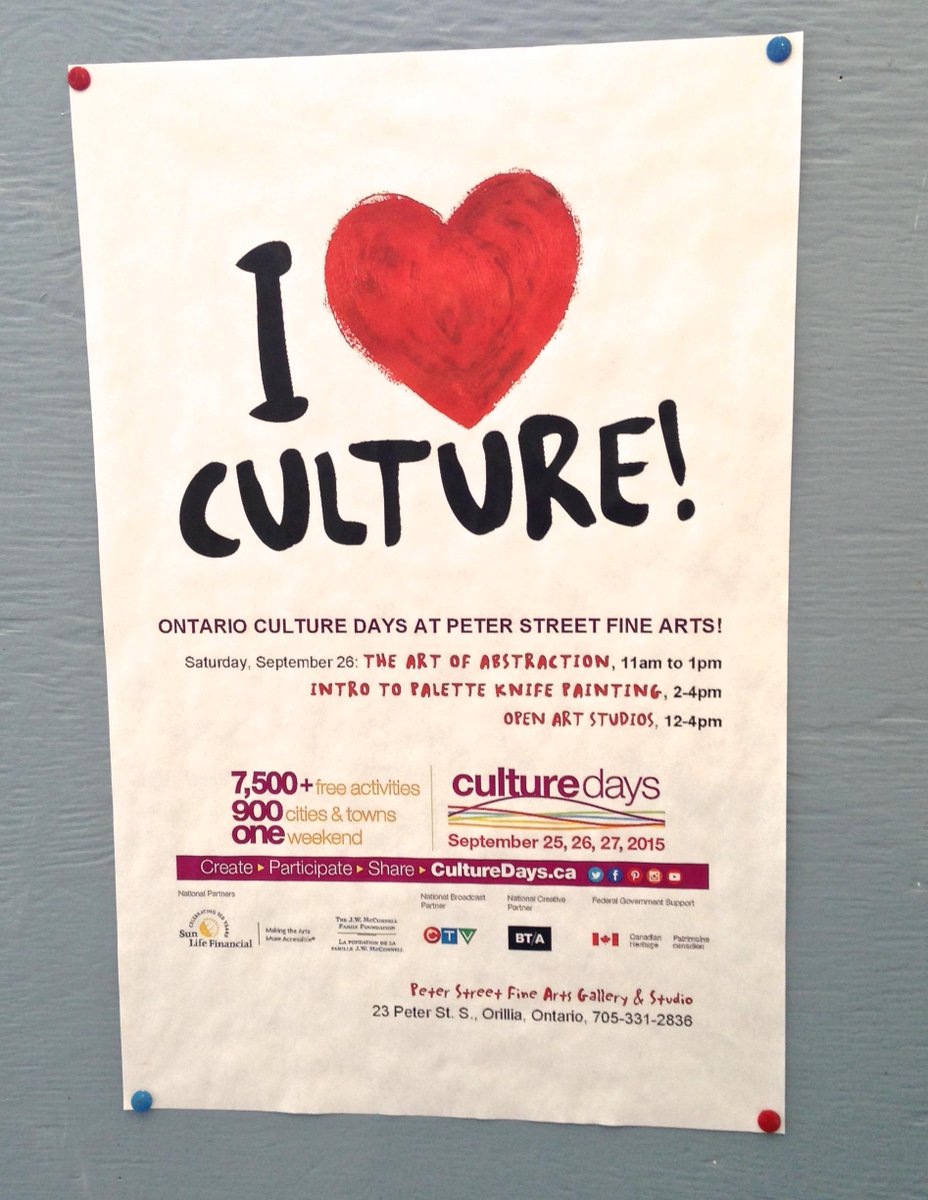madwithrapture's tweet photo. We LOVE Culture! @ONCultureDays @CultureDays at @PeterStFineArts #Orillia #ART #Arts http://t.co/RMbjMS7jRv