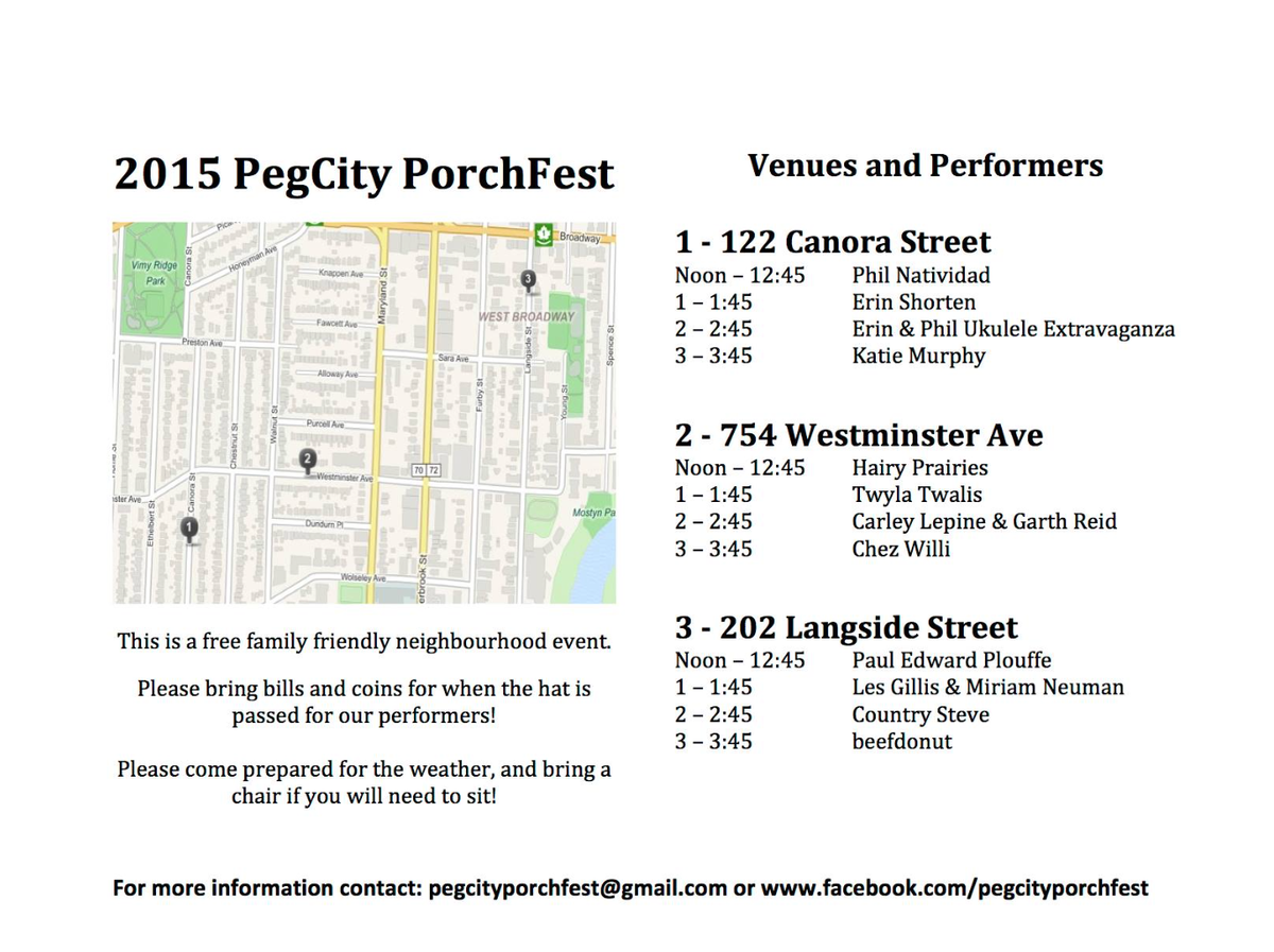 PegCityPorch's tweet photo. our schedule is good to go! check it out!! http://t.co/jSzVG03BUP