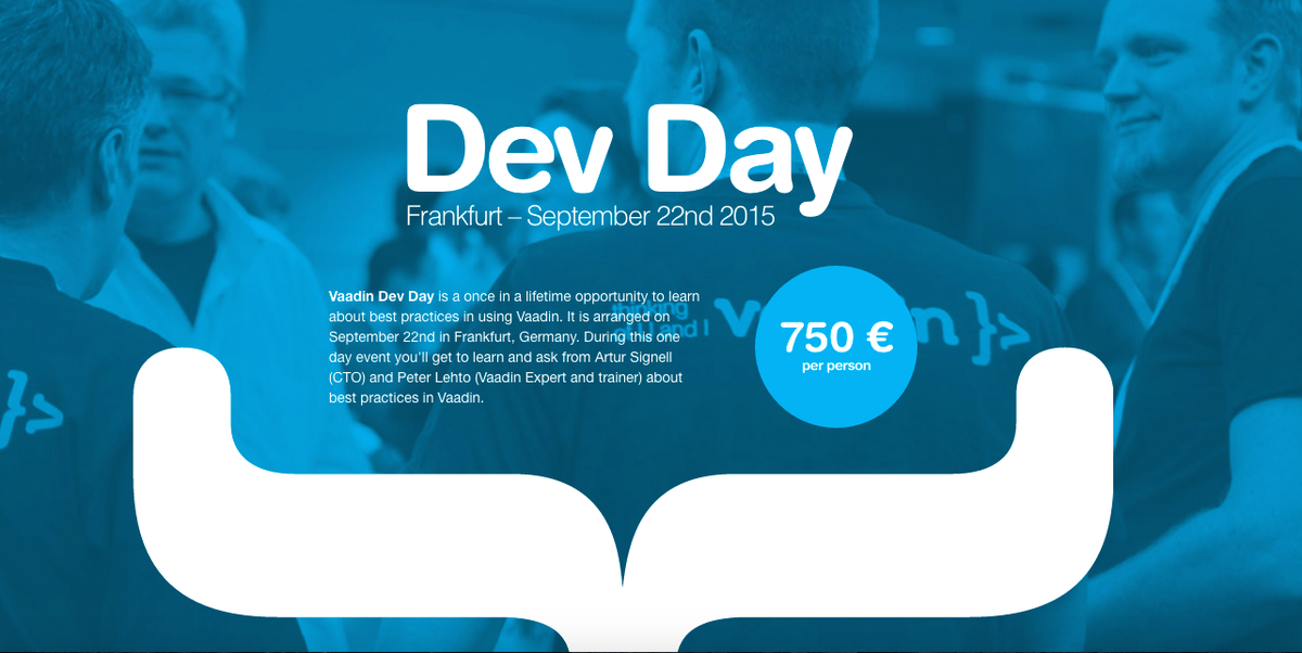 vaadin's tweet photo. Vaadin DevDay is tomorrow http://t.co/AgbOYMKvbK #VaadinDevDay #Frankfurt #Vaadin #VaadinDesigner #Valo http://t.co/5VzTuuwiAI