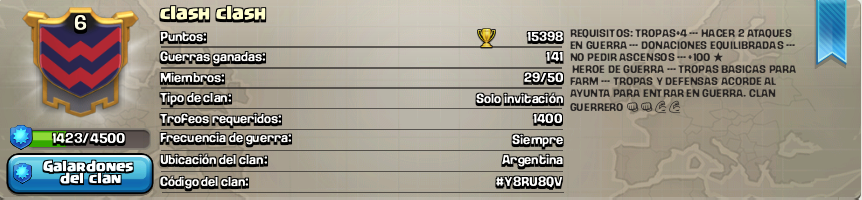 ClanClashClash's tweet photo. @Alvaro845 Genio, nos darias RT? s Clan super guerrero, nos organizamos mucho para las guerras, saludos y gracias! http://t.co/9pxCyRp1VE