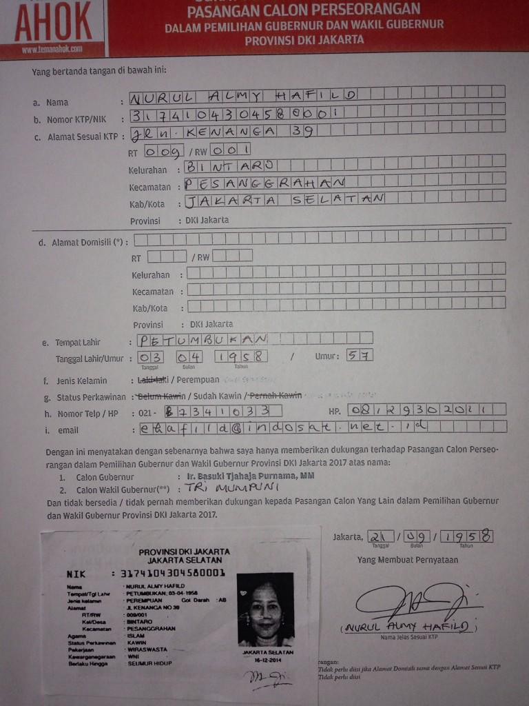 EmmyHafild's tweet photo. @temanAhok , ini saya Emmy Hafild mendukung Ahok http://t.co/RFauCoUCIn