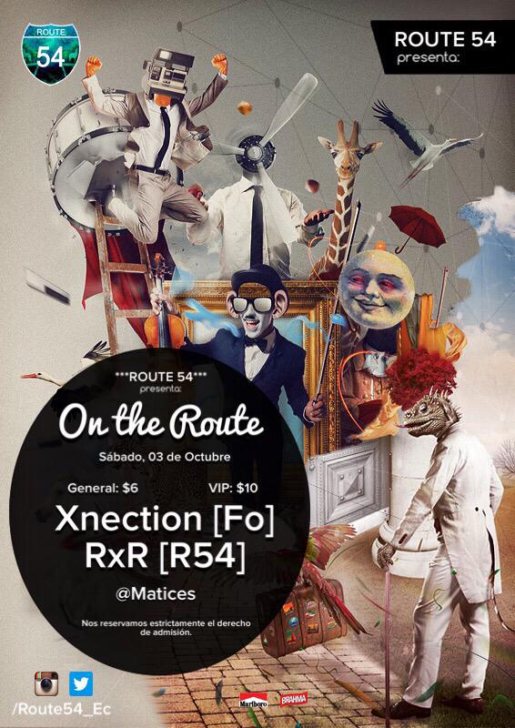 Presidencial_Ec's tweet photo. /ROUTE54 presenta/
#OntheRoute
Adquiere tus pre ventas
Gen: $6
Vip: $10
@Matices
Octubre 03
Mas info @Route54_Ec http://t.co/nZZhzQoBiR
