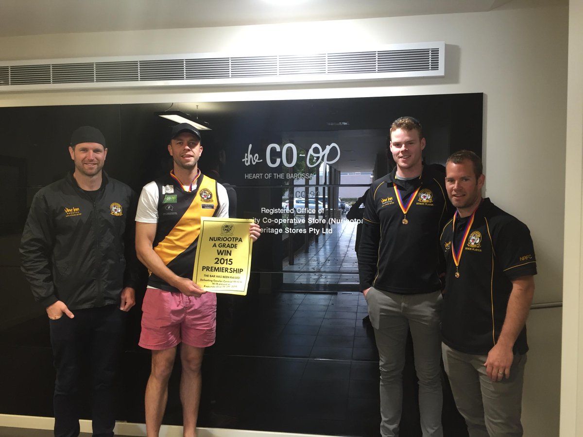 Really excited to have a visit from the 2015 BL&amp;GFA Grand Final Winners, the Nuri Tigers, at The Co-op this morning.