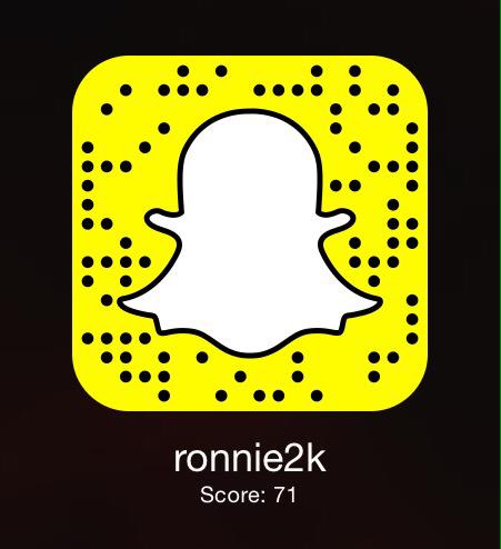 Ronnie2K's tweet image. I have started a snapchat. Some good stuff coming tomorrow night so drop me a follow