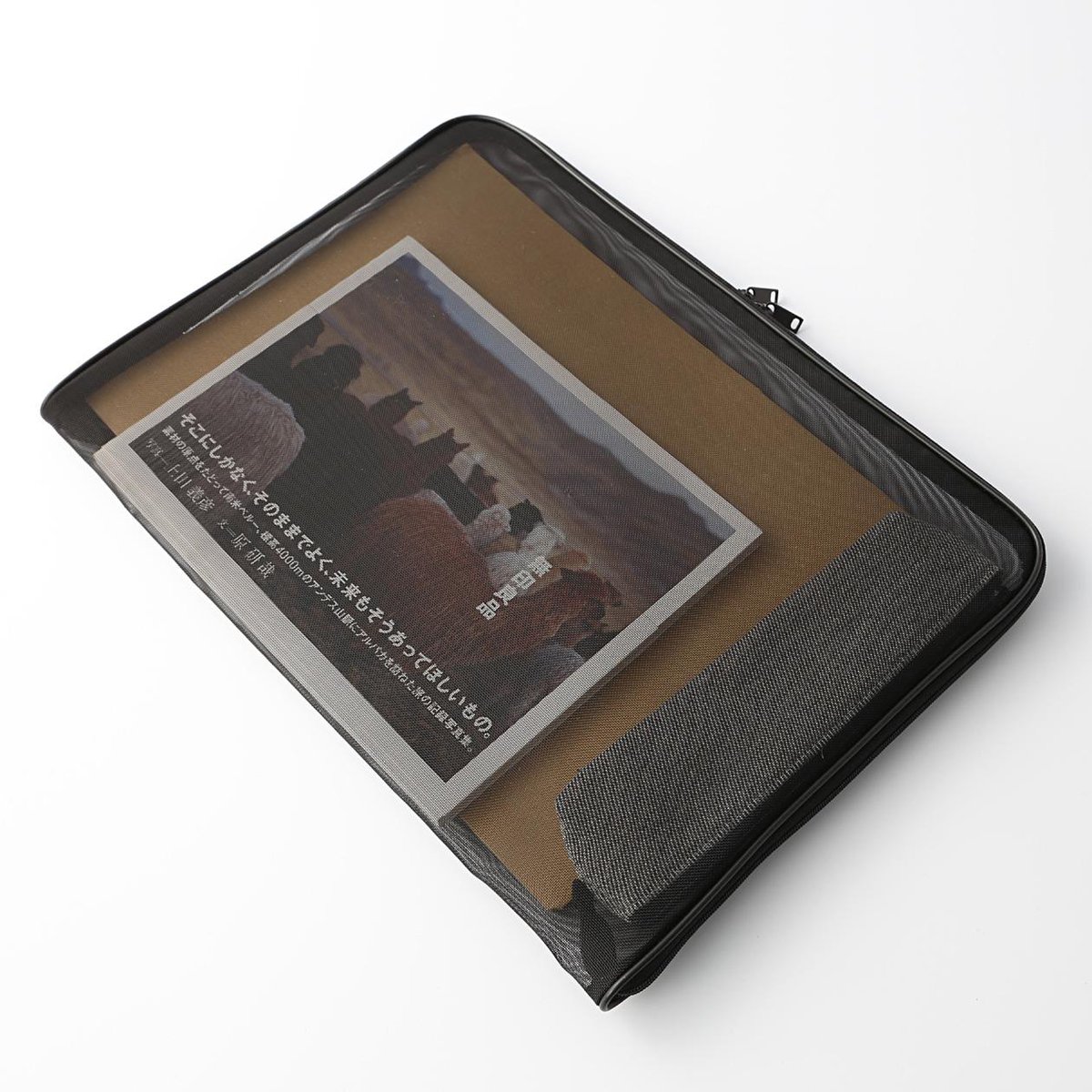 Nylon document case for storage, light &amp; sturdy. See-through hard-mesh case design for easy identification #mujitogo