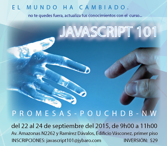 jyb4r0's tweet image. Bases de datos en Javascript, que sincronizan? Inscríbete YA en el curso #Javascript101