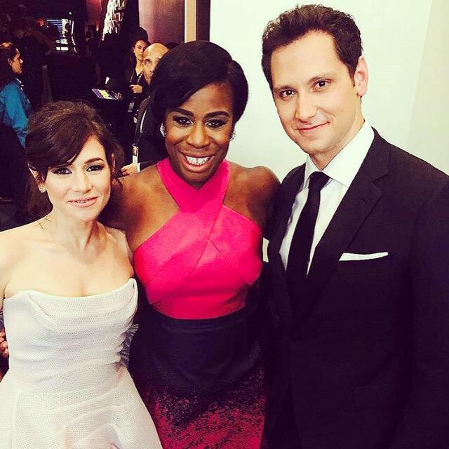 MattMcGorry's tweet image. Uzo!! She wonnnn!!! (And I look like @tonygoldwyn ) @uzoaduba @yaelstone #oitnb #EMMYs