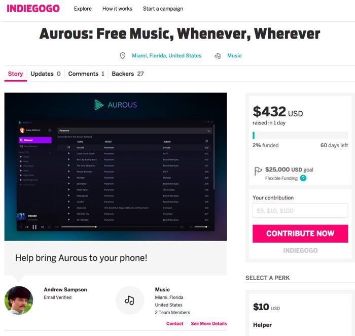 Aurous, the ‘Popcorn Time for Music,’ Is Now Crowdfunding for Cash vytm.in/fMMPHQ #music
