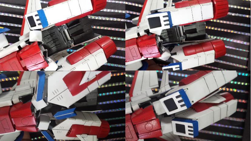 ケンジくん ハリガネの呪い 完全変形ホワイトベース変形過程 差し替えなしでロボに変形します 使用キットは主に ホワイトベースとパワードジムカーディガン ビルドバーニングガンダムです 顔はジム頭にガンダム顔を入れただけ ガンプラはどんな自由