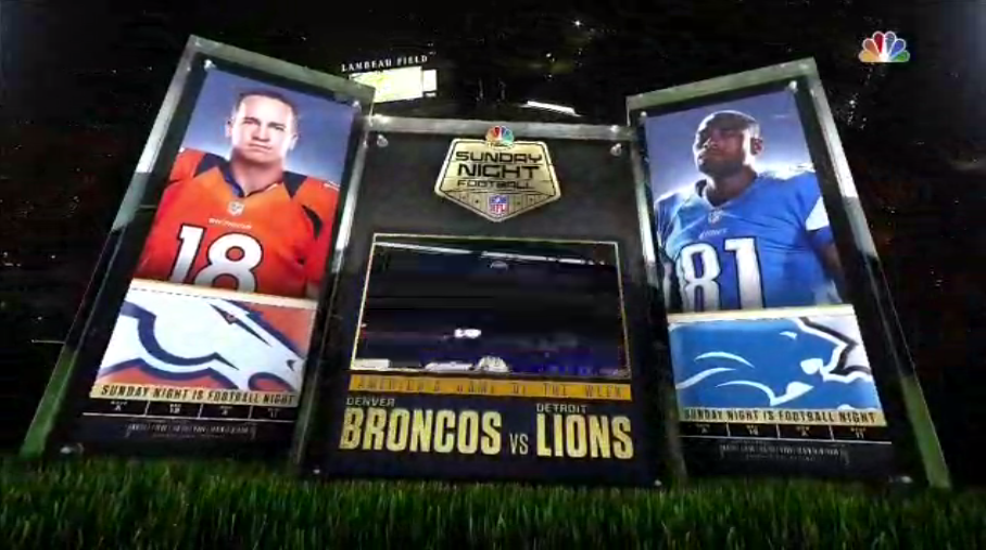 SNFonNBC's tweet photo. Is it Sunday yet? #SNF #DENvsDET http://t.co/Xc5IklW8TL