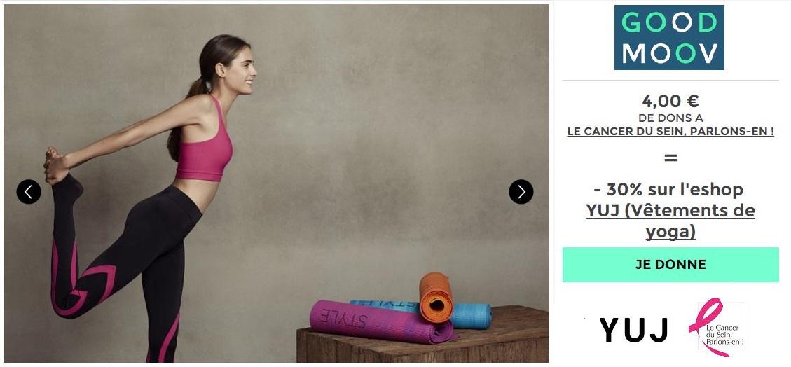 YUJ_Yoga's tweet photo. Pour chaque don de 4€ à @RubanRose, une #réduction de 30%sur toute la eshop http://t.co/joE2VSwVGL avec @GoodMoov ;) http://t.co/fSaYTfBmqQ