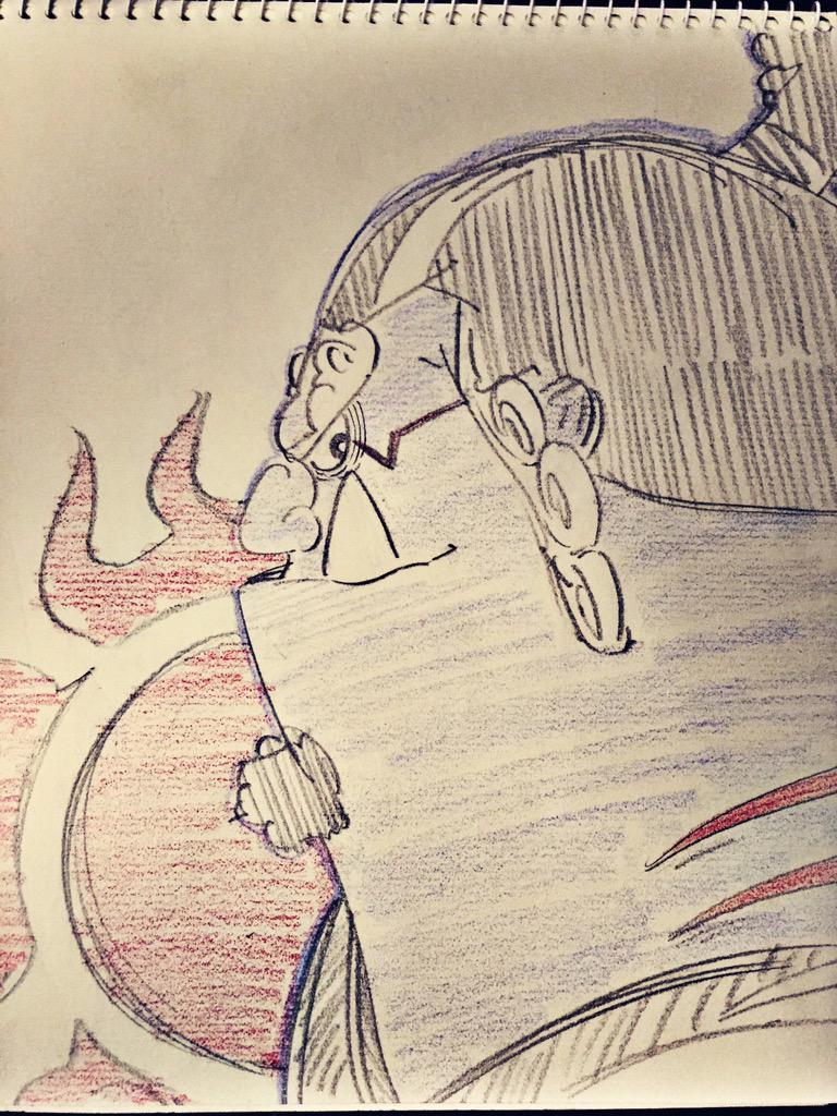 ジンベエ。
人外は癖が入りにくいのか描きやすい気がする... 