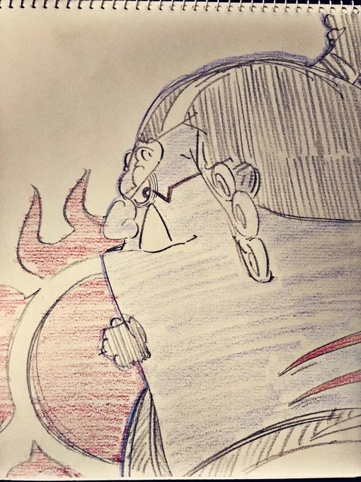 ジンベエ。
人外は癖が入りにくいのか描きやすい気がする... 