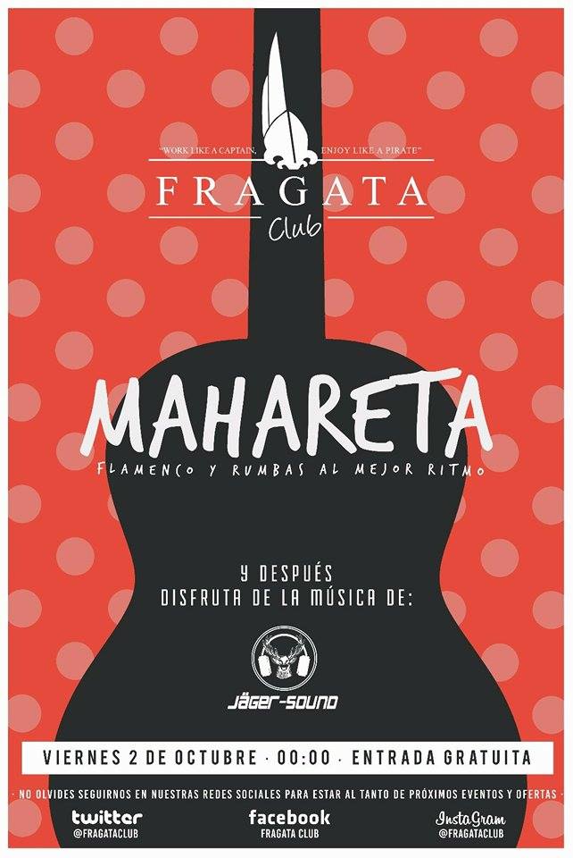 Este viernes 2 desde las 24:00h
Contamos con <a href="/Mahareta1/">Mahareta</a> y después #JägerSoundDjs
¡Os esperamos!
#Fragata #Copas #Djs