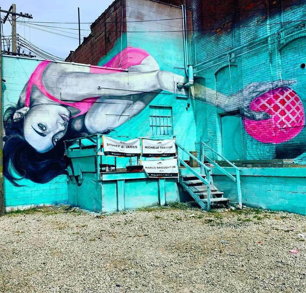 Finished wall by <a href="/michelletanguay/">michelle tanguay</a> for @muralsinthemarket #muralsinthemarketfinishedwalls 
… ift.tt/1CEPll5