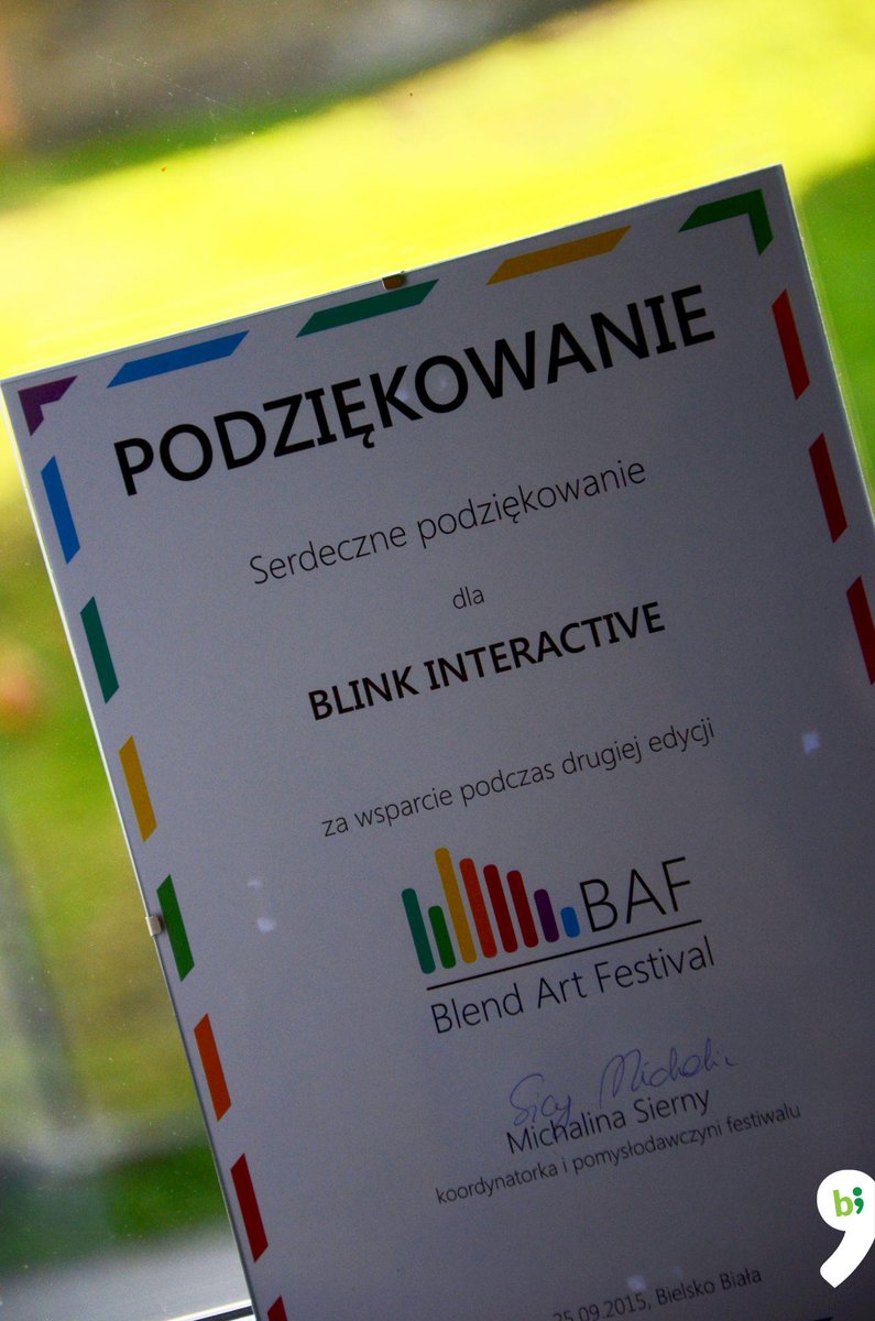 letsblink's tweet photo. Praca nad Blend Art Festival​em była samą przyjemnością! Dziękujemy za świetną przygodę i do zobaczenia za rok! :) http://t.co/SyMBFO1ilf