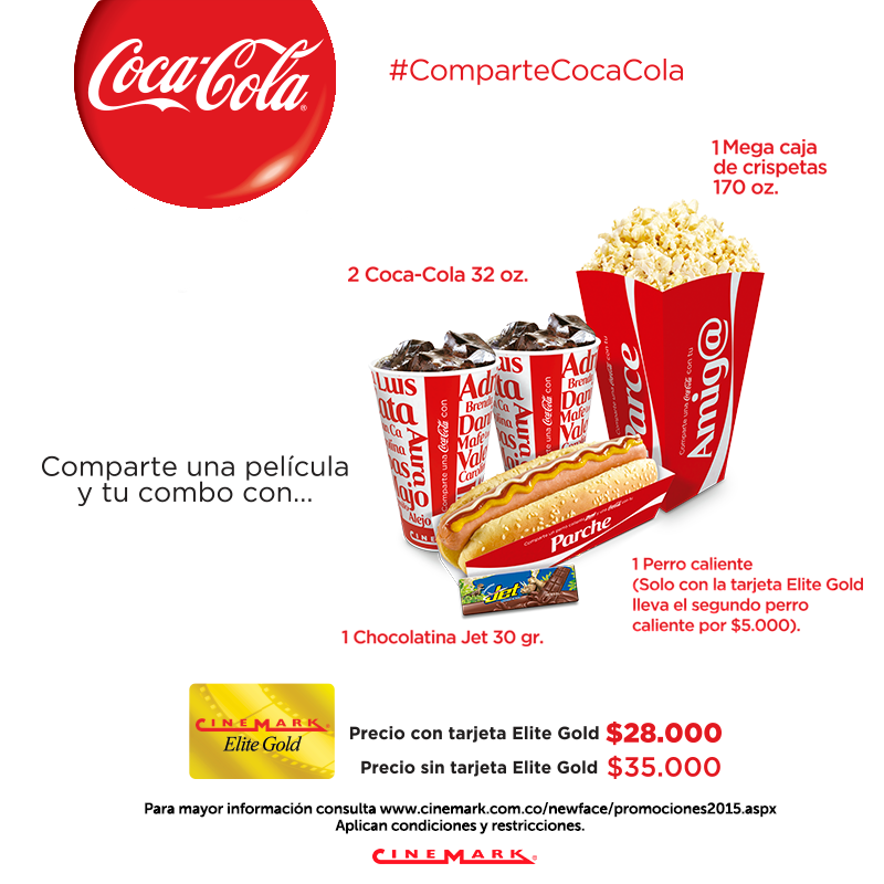 CinemarkCol's tweet photo. ¡Disfruta de nuestra cartela en tu teatro favorito y del #ComboCocaCola! http://t.co/8rDiUiZUsC