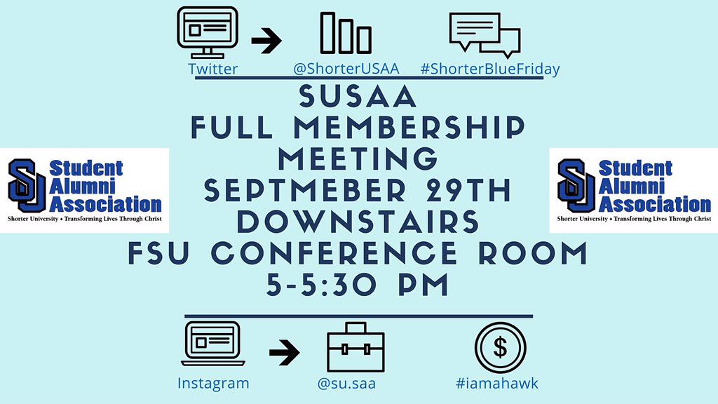 Members of SUSAA come! It's going to be a fun one!