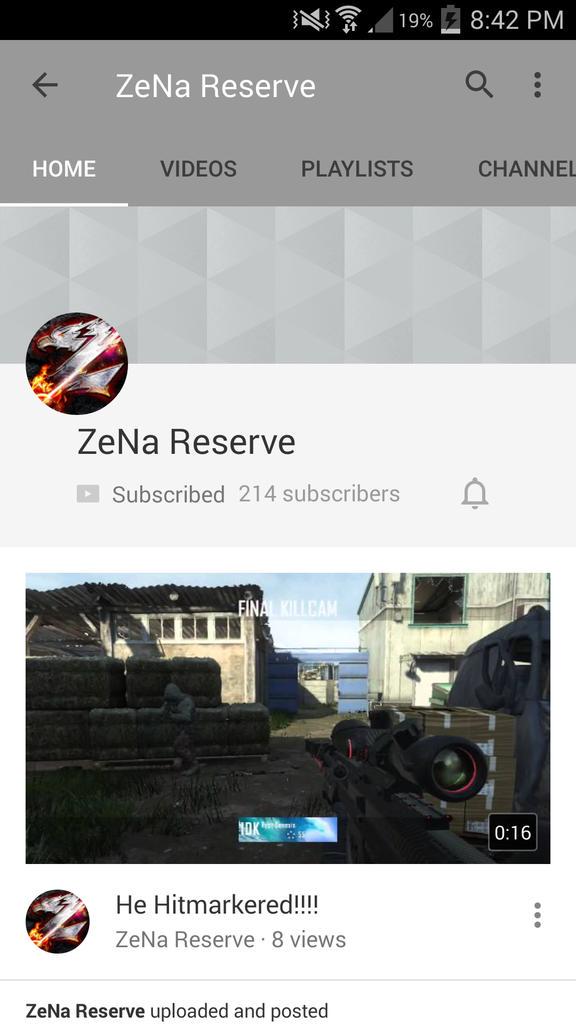 TeamSynx's tweet photo. Hey Guys Go Chuck ZeNa Reserve Some Love By Subscribing! http://t.co/EsqplnEfAa