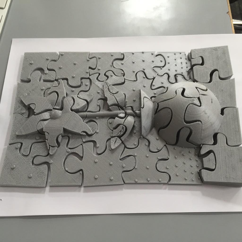 ACSMrMac's tweet photo. Students designed and printed a puzzle for those who may be blind. Another example of  student designers @acsamman http://t.co/KMHH9Cy37f