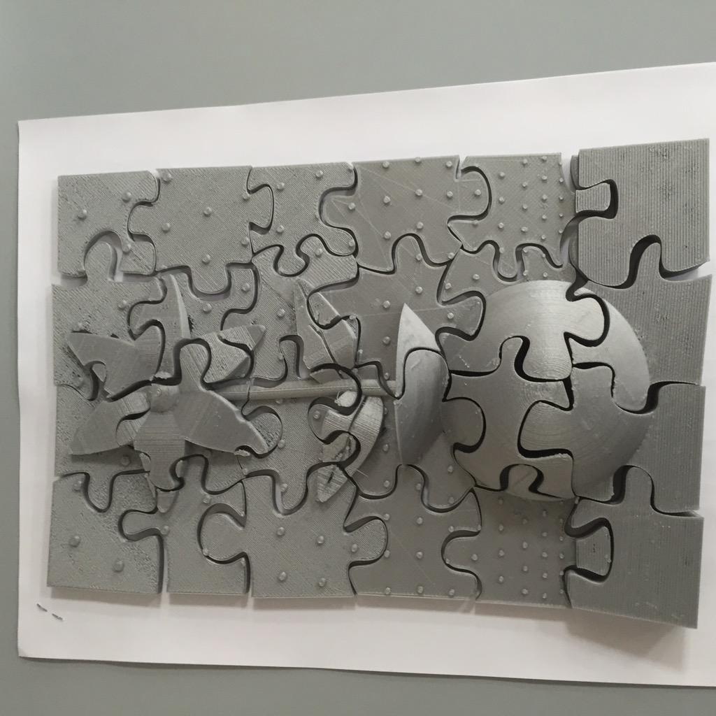 ACSMrMac's tweet photo. Students designed and printed a puzzle for those who may be blind. Another example of  student designers @acsamman http://t.co/KMHH9Cy37f