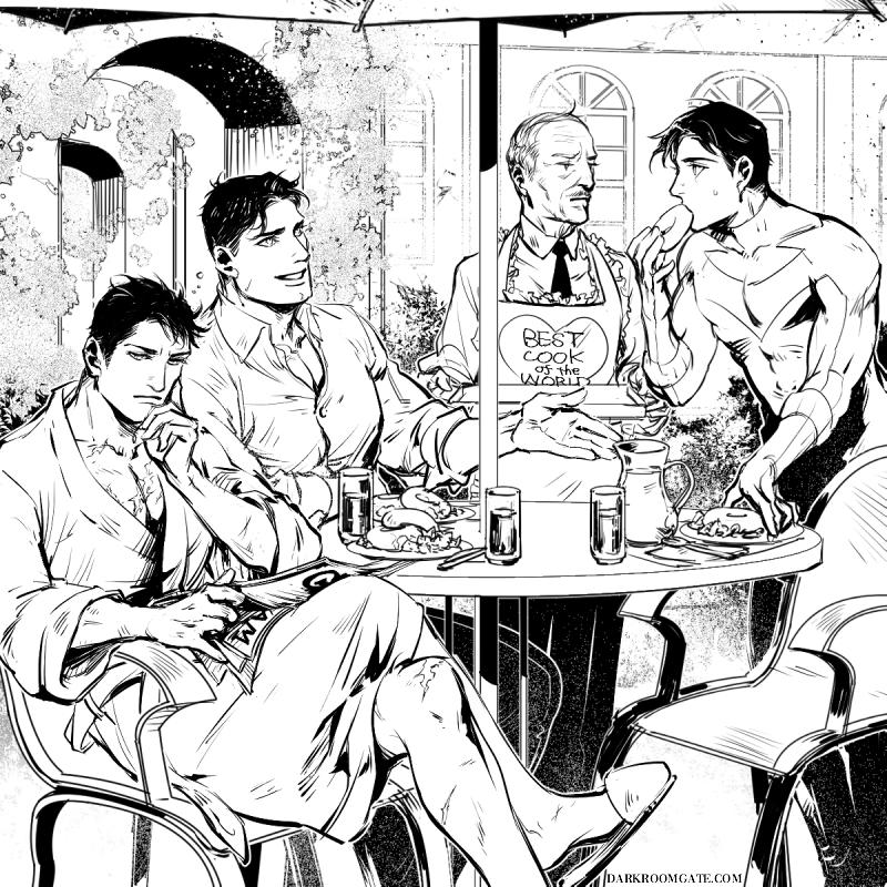 #DCcomics #BruceWayne #ClarkKent #AlfredPennyworth #DickGrayson 