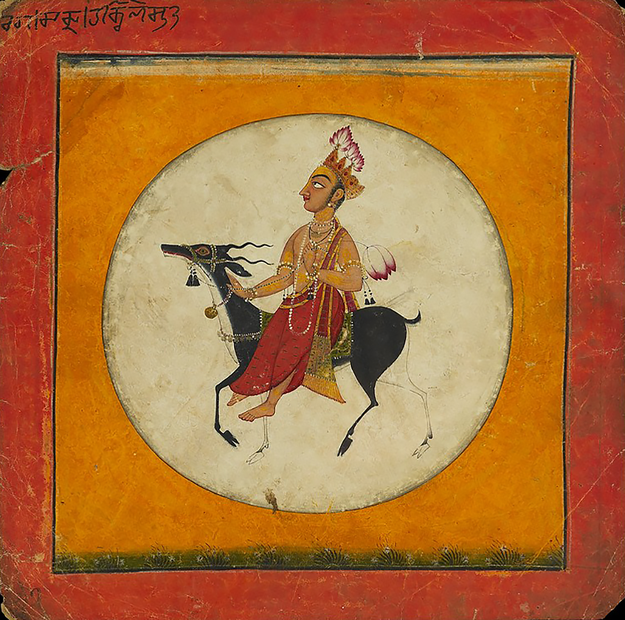 The Moon God, a gouache painting c. 1680 from north-west India jameelcentre.ashmolean.org/object/LI118.84 #SuperBloodMoon