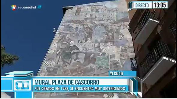 LasClavesDiaTM's tweet photo. El mural de la Plaza Cascorro, muy deteriorado. Nos lo cuenta @jero_moreno con su autor Enrique Cavestany #LCD16 http://t.co/915Dup3V0w