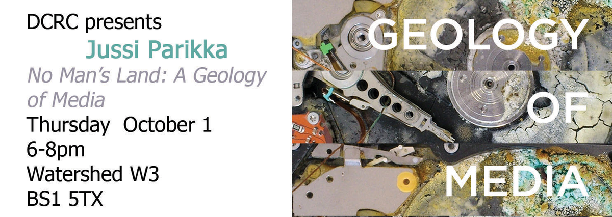 dcrcuk's tweet photo. This Thursday, October 1 DCRC presents: Jussi Parikka, No Man's Land: A Geology of Media

http://t.co/5ezGRXSx2H http://t.co/Nct5NdXwh3