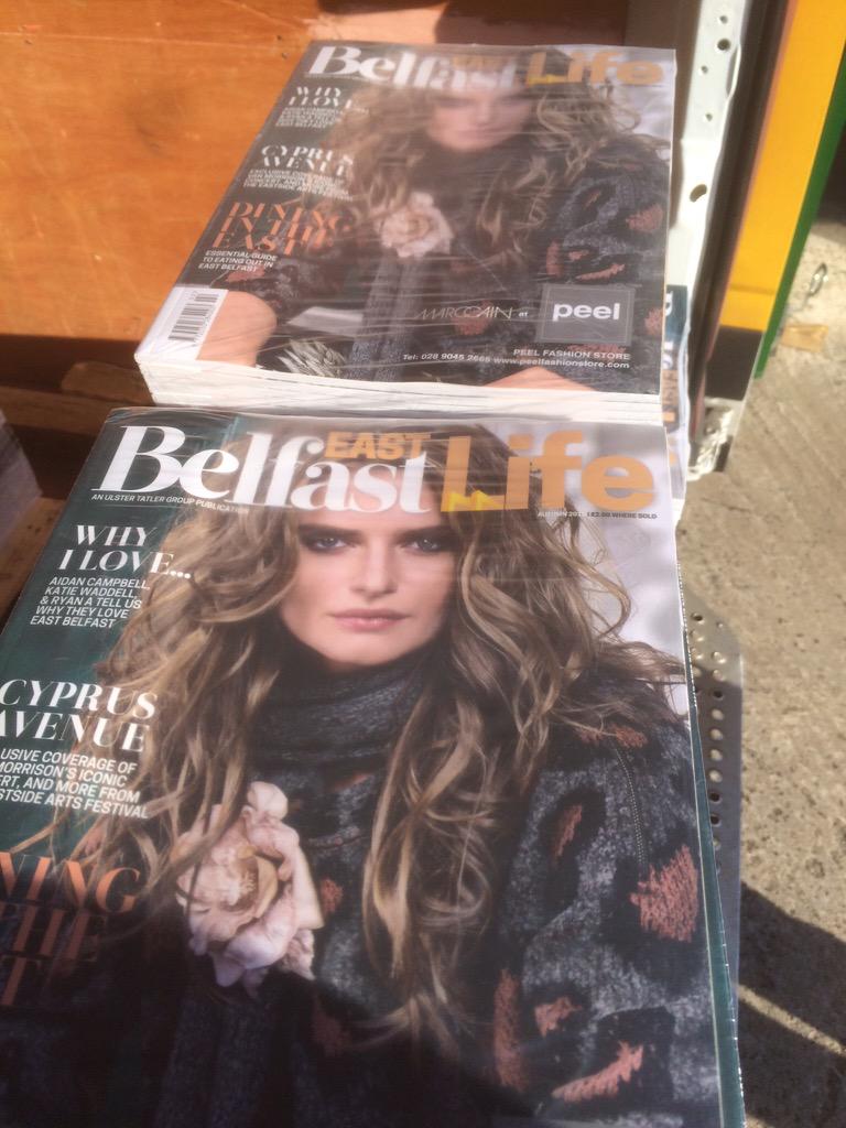 EBelfastLife's tweet photo. Our new issue is out today! 👀Look out for our distribution team around #ballyhackamore today! @PeelFashion http://t.co/G9l5qIxpxl